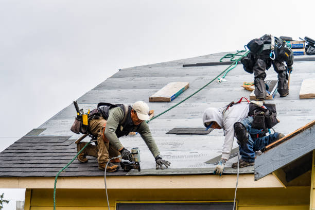 Professional Gutter Installation technician working in Shelby, OH